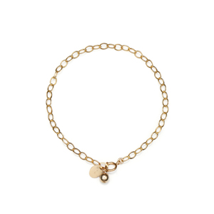 14K Gold Filled Handmade 3.4mmx180mm plateCablechain with 5mmRoundBall (Anklet) Bracelet[Firenze Jewelry] 피렌체주얼리
